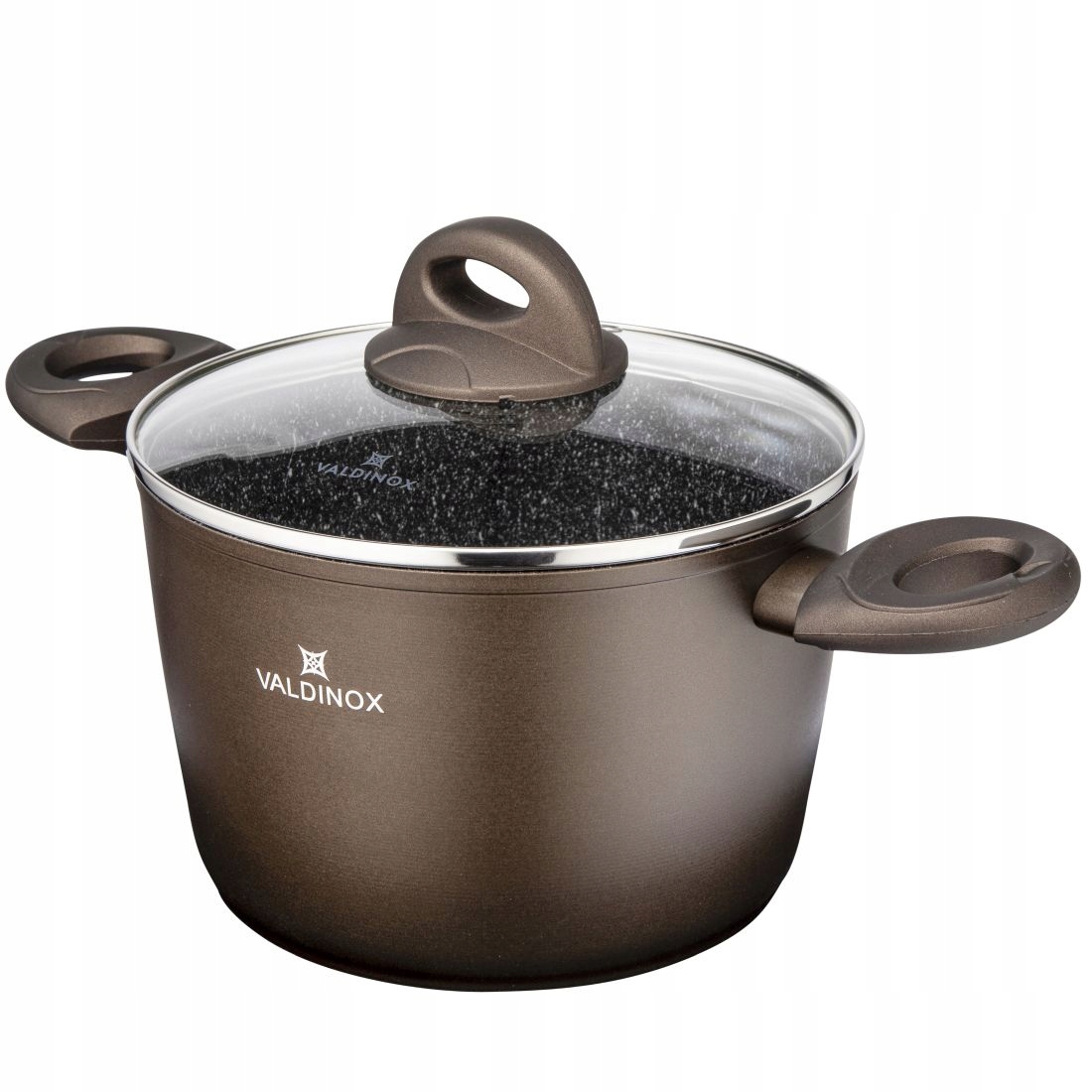 Komplet garnków z trwałą powłoką nieprzywierającą indukcja Valdinox Aurum Stan opakowania oryginalne