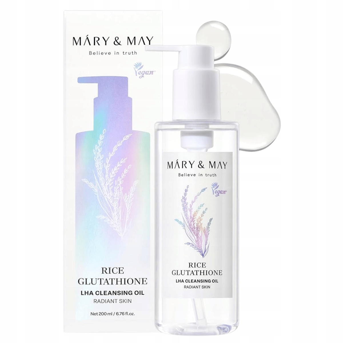 Mary&May Rice Glutathione Lha Cleansing Oil 200 Ml – odličovací olej