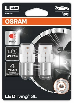 

Osram P21/5W Ledriving Red