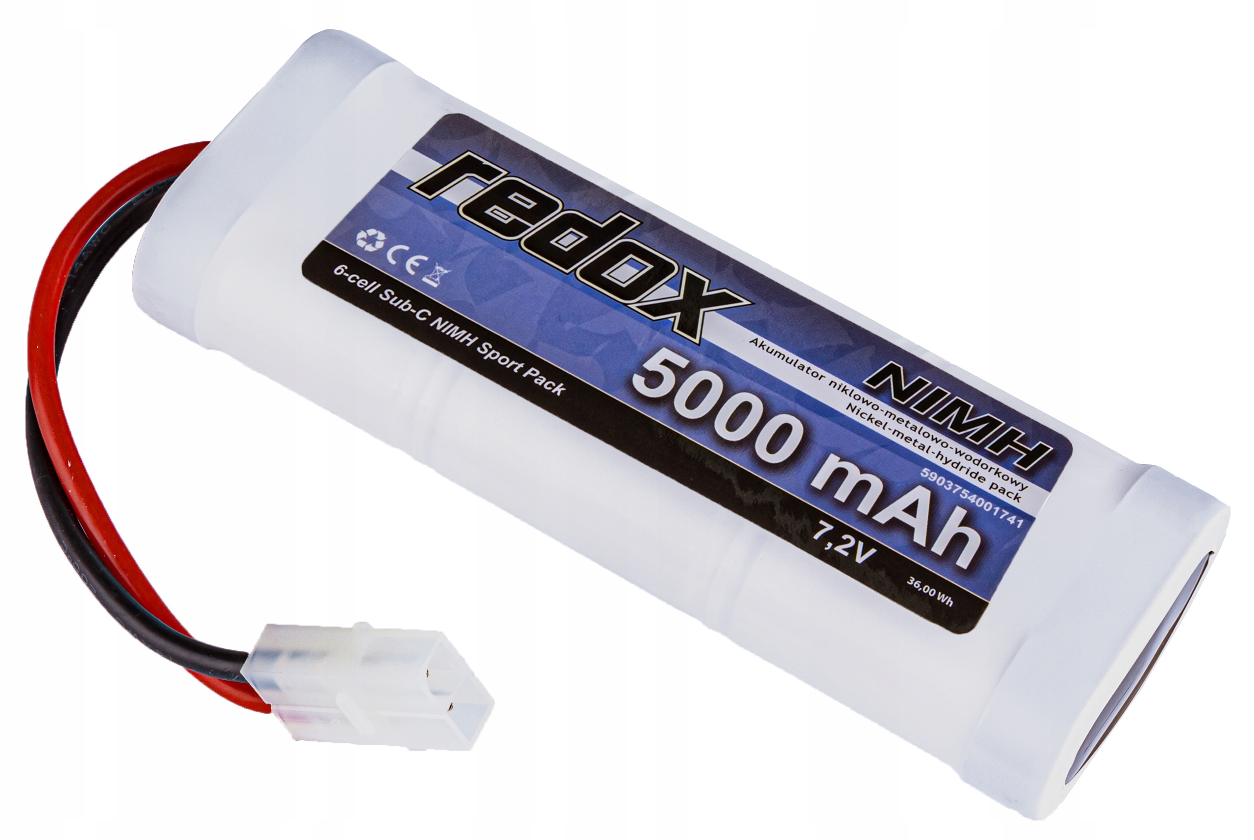 

Pakiet Redox NiMH 5000mAh 7,2V Akumulator Tamiya
