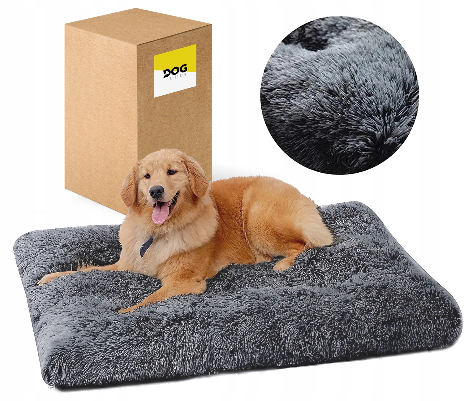 Levně Pelíšek Pro Psa Měkké Chlupaté Velké Plyšové Potah Shaggy 100x70 CM