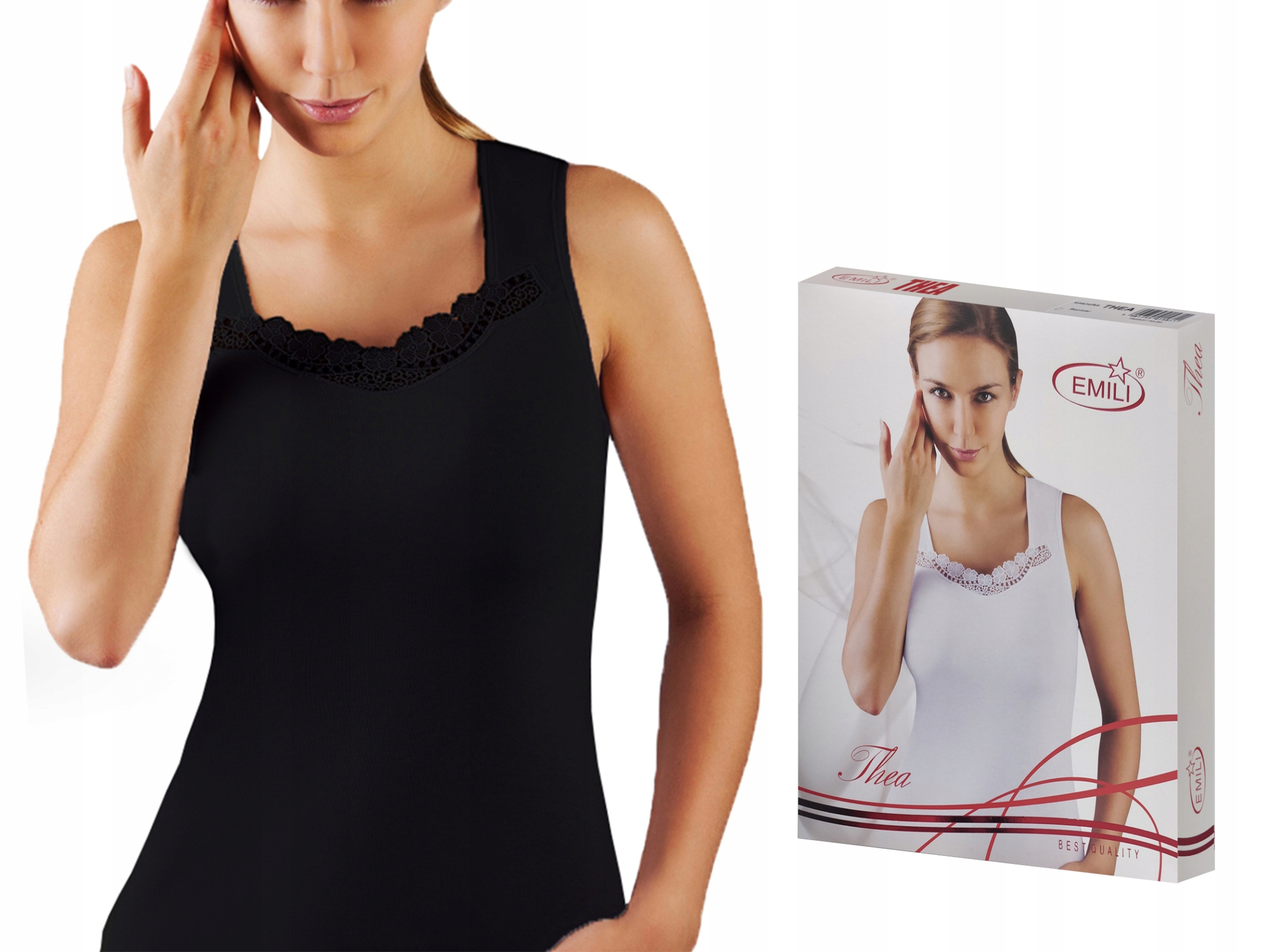 

Emili Koszulka damska Thea czarna bawełna M