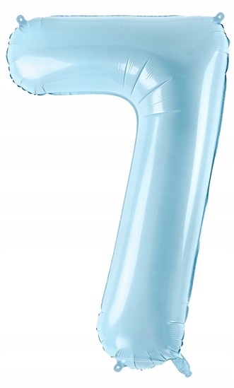 BALON FOLIOWY NA HEL CYFRA 7 NIEBIESKI DUŻY 86CM
