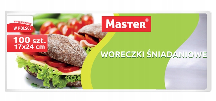 

Woreczki śniadaniowe (100 sztuk) 17x24cm