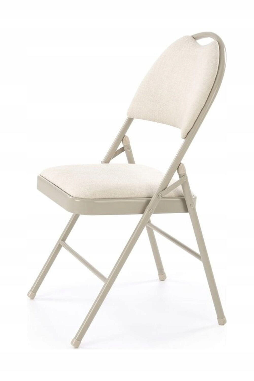 Halmar K566 krzesło składane konferencyjne cateringowe tapicerowane beżowy
