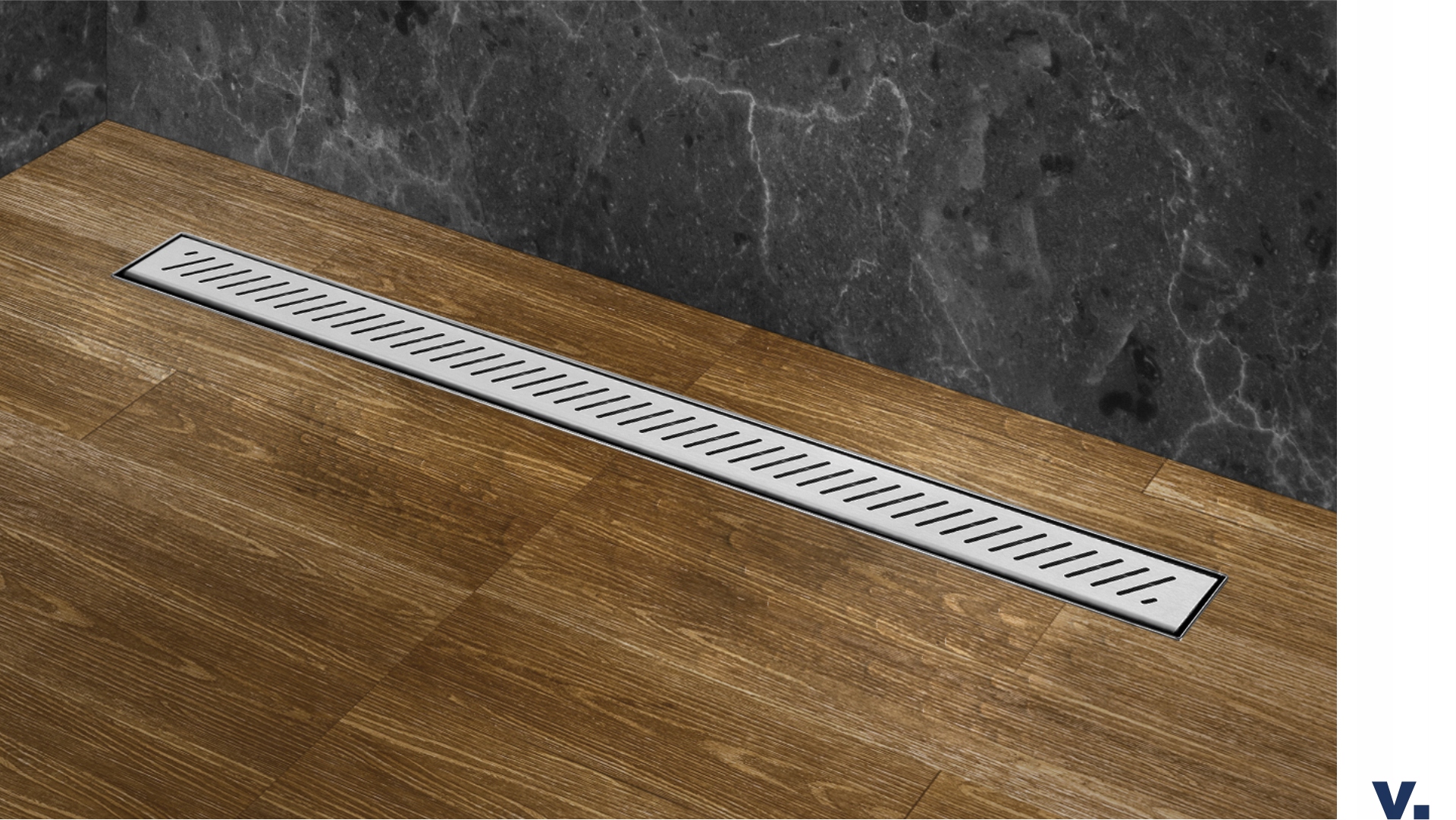 Odpływ liniowy VOGI RIGO ruszt PASKI - 80 cm Szerokość produktu 11.8 cm