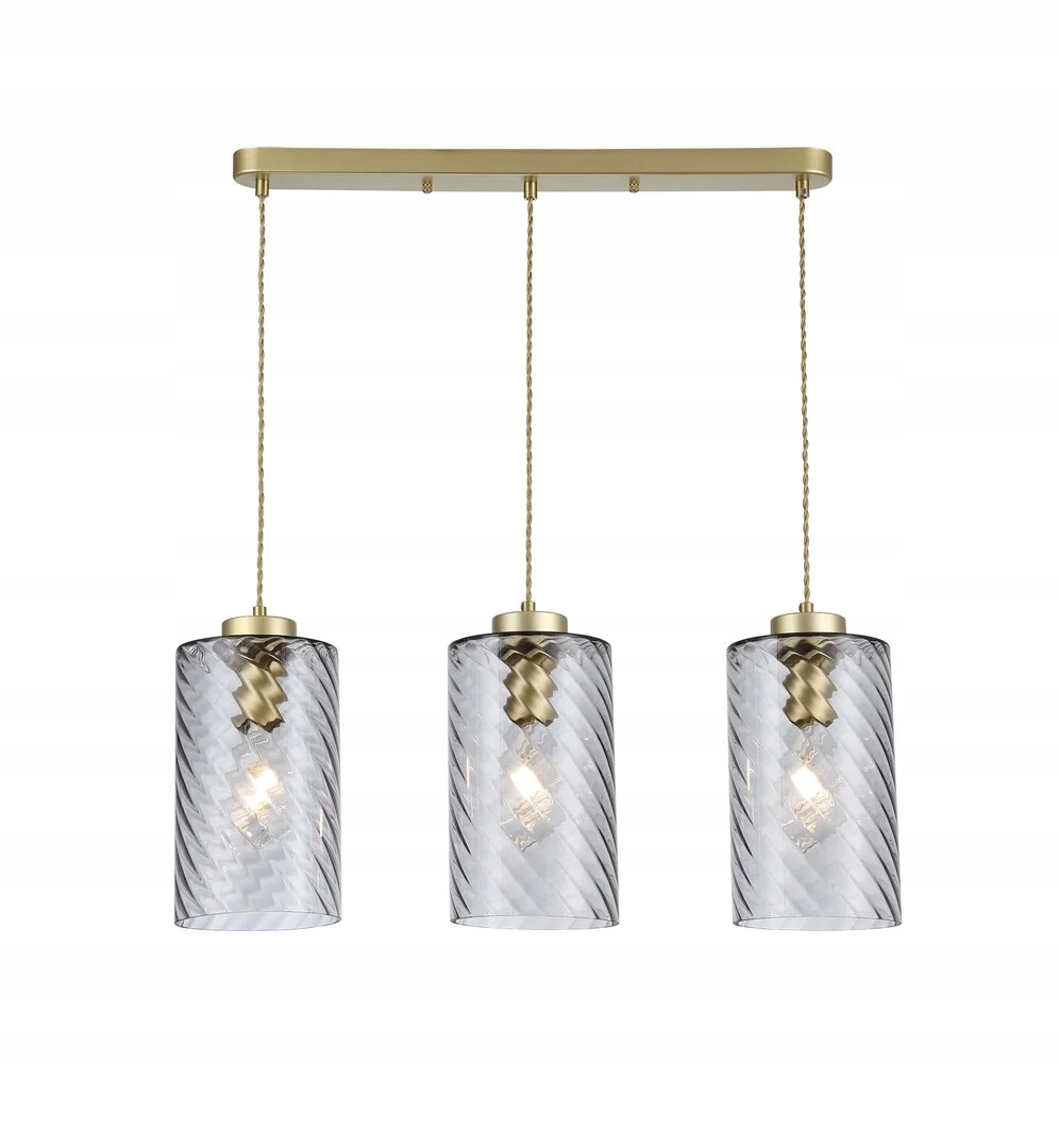 Závesná lampa do obývačky E27 3x40W zlatá farba 5229 Sheila Rabalux