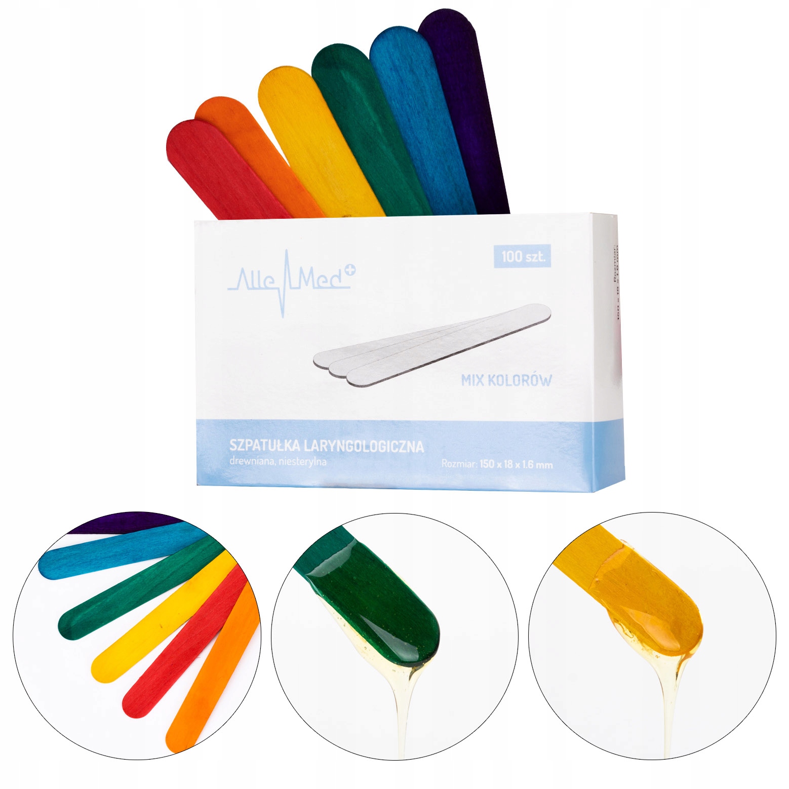 

Szpatułki Drewniane Depilacja Woskiem Pastą Kolor