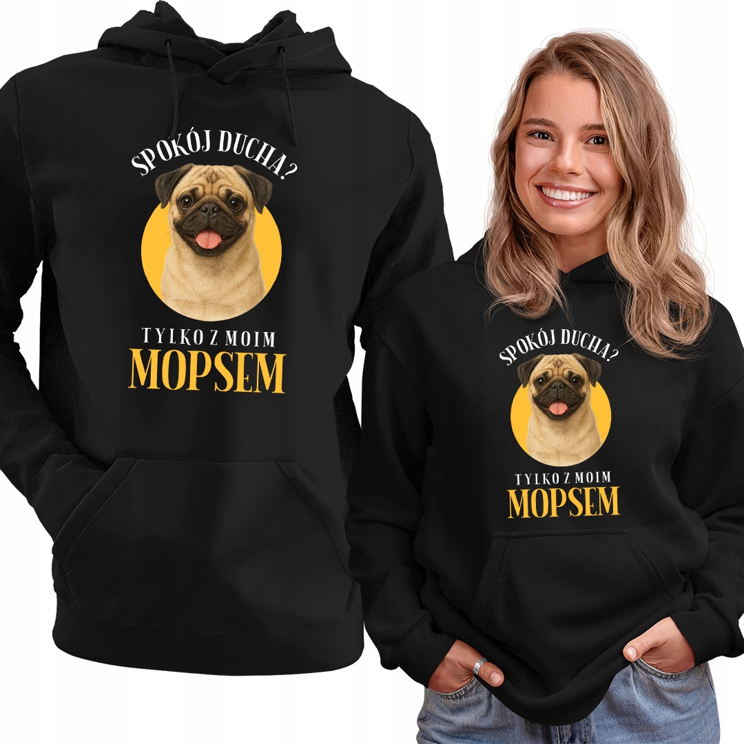 Klid v duši? Pouze s mým mopsem Dámská Mikina Dárek Pro Majitelku Psa