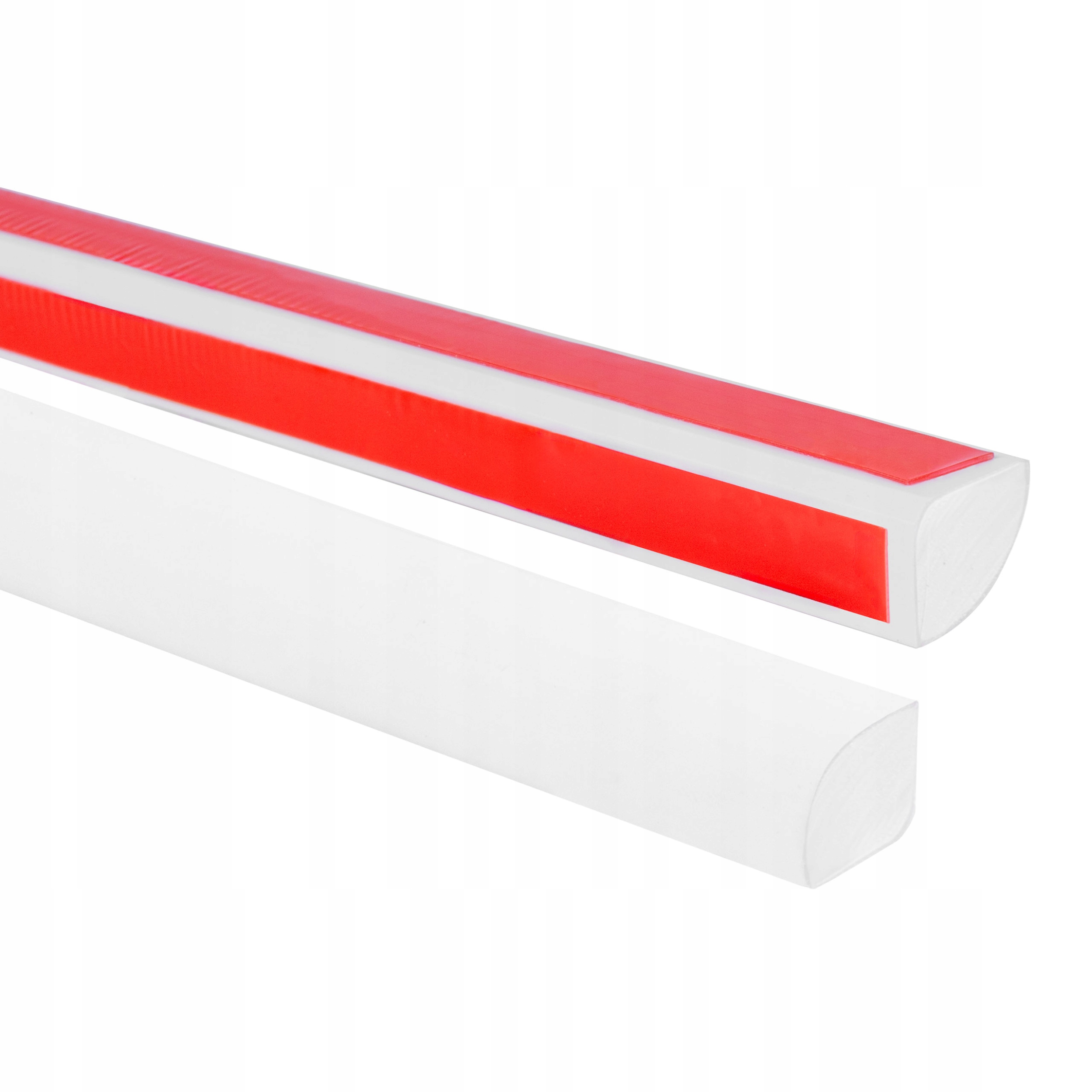 Pvc štvrťvalec v rolke, samolepiaci, biely, 3 m, 10 mm