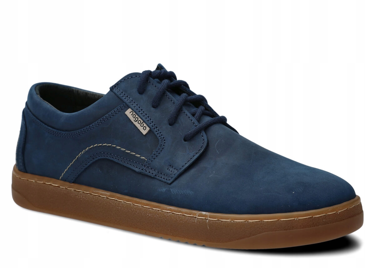 Pánské Kožené Polobotky Námořnická Modrá Nagaba 476 Široké Nohy, Pohodlné -44
