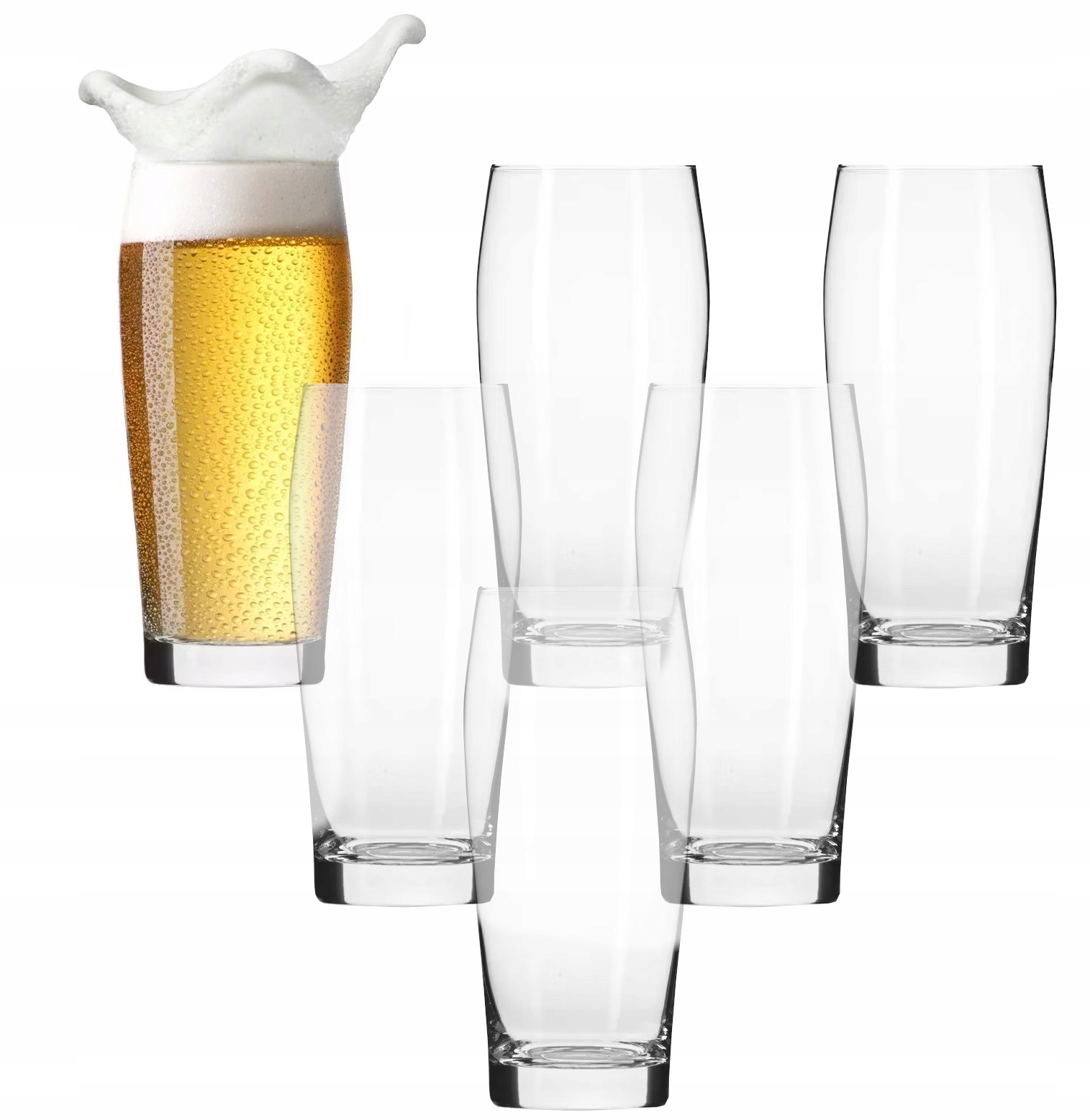 

Komplet 6 szt szklanek do piwa kufel 0,5l Krosno