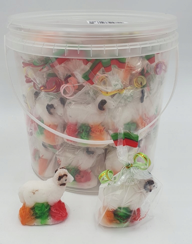 baranek cukrowy wielkanocny 25g w wiaderku 1200g ok. 37szt