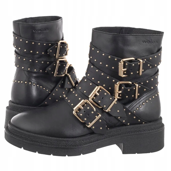 Boty Bikery Kotníkové Boty boty Wojas černé 55252-51