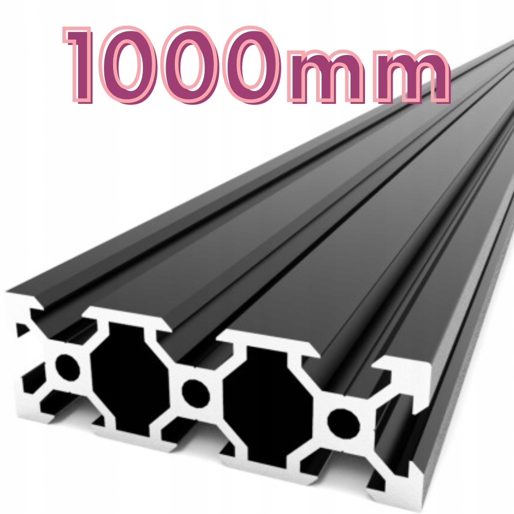 Hliníkový profil V-Slot 20x60x1000 mm Černý