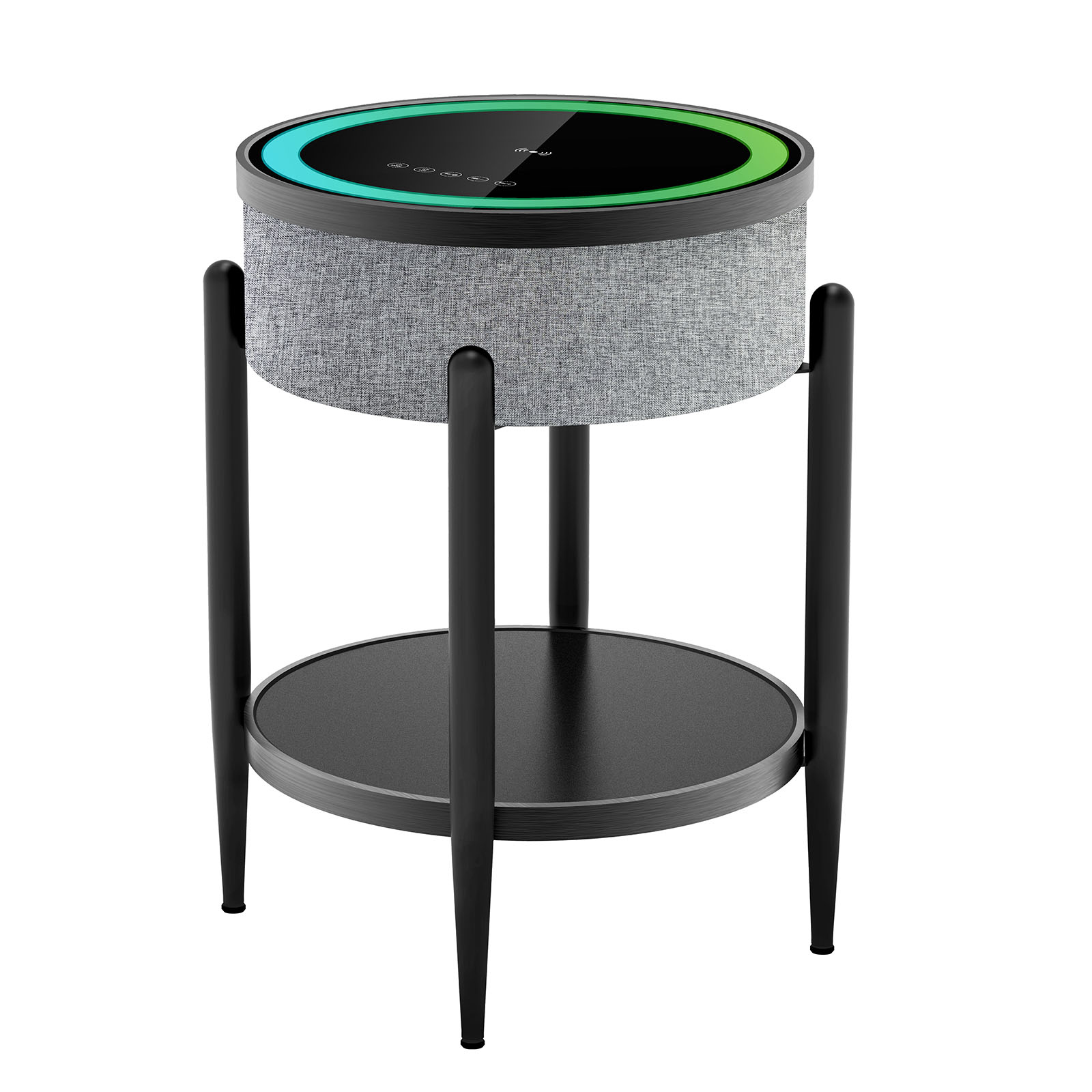 Stolek S Reproduktorem Kulatý Bluetooth Indukční Nabíječka Lavice Boni