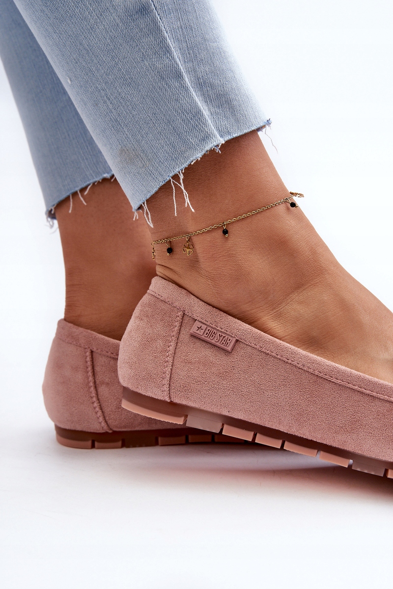 MOKASYNY DAMSKIE BIG STAR NN274928 MEMORY FOAM SYSTEM RÓŻOWE 39 Wzór dominujący bez wzoru