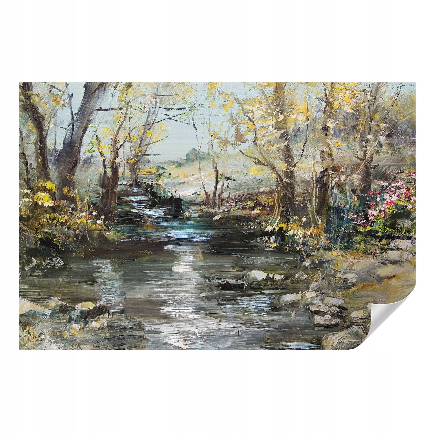 Samolepicí fototapeta na zeď do ložnice Lesní potok 104 x 70 cm