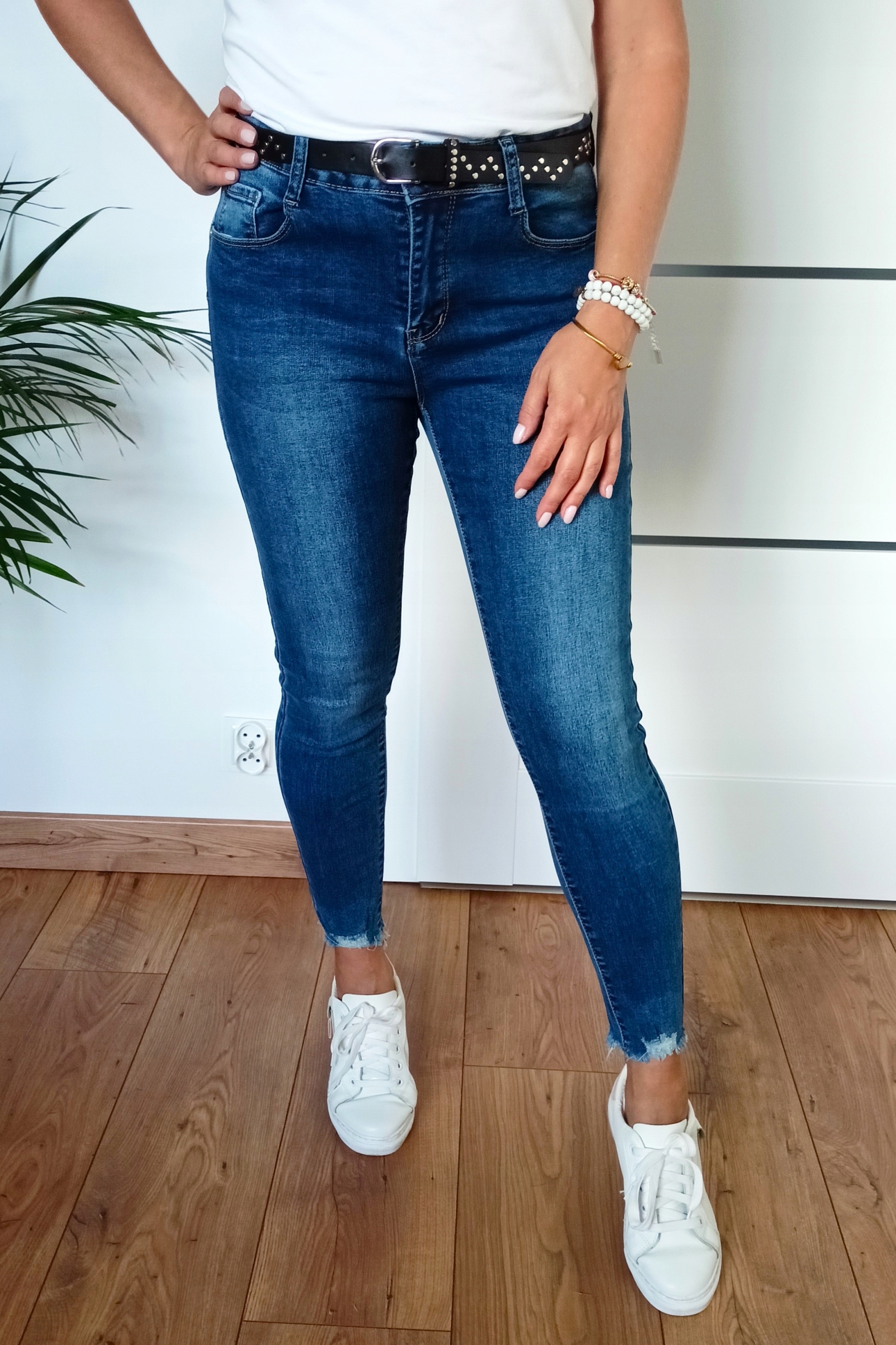 MS2 Jeansy M.SARA Push Up Z PASKIEM wyszczuplające r. 46 3XL (35, 36) Marka M.Sara