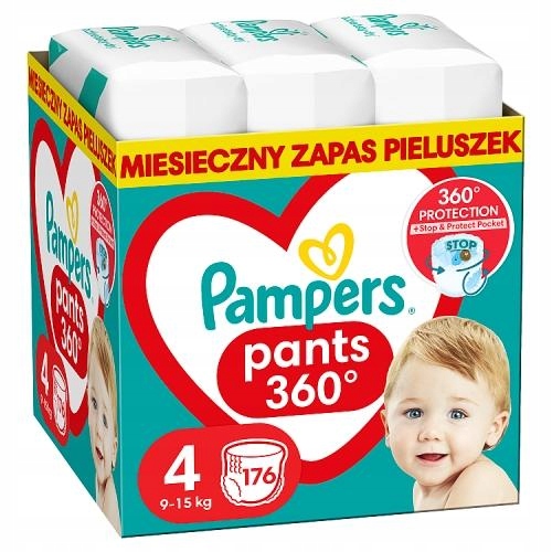 Pampers Pants 4 Pieluchomajtki dla dzieci 9–15 kg, 176 szt.