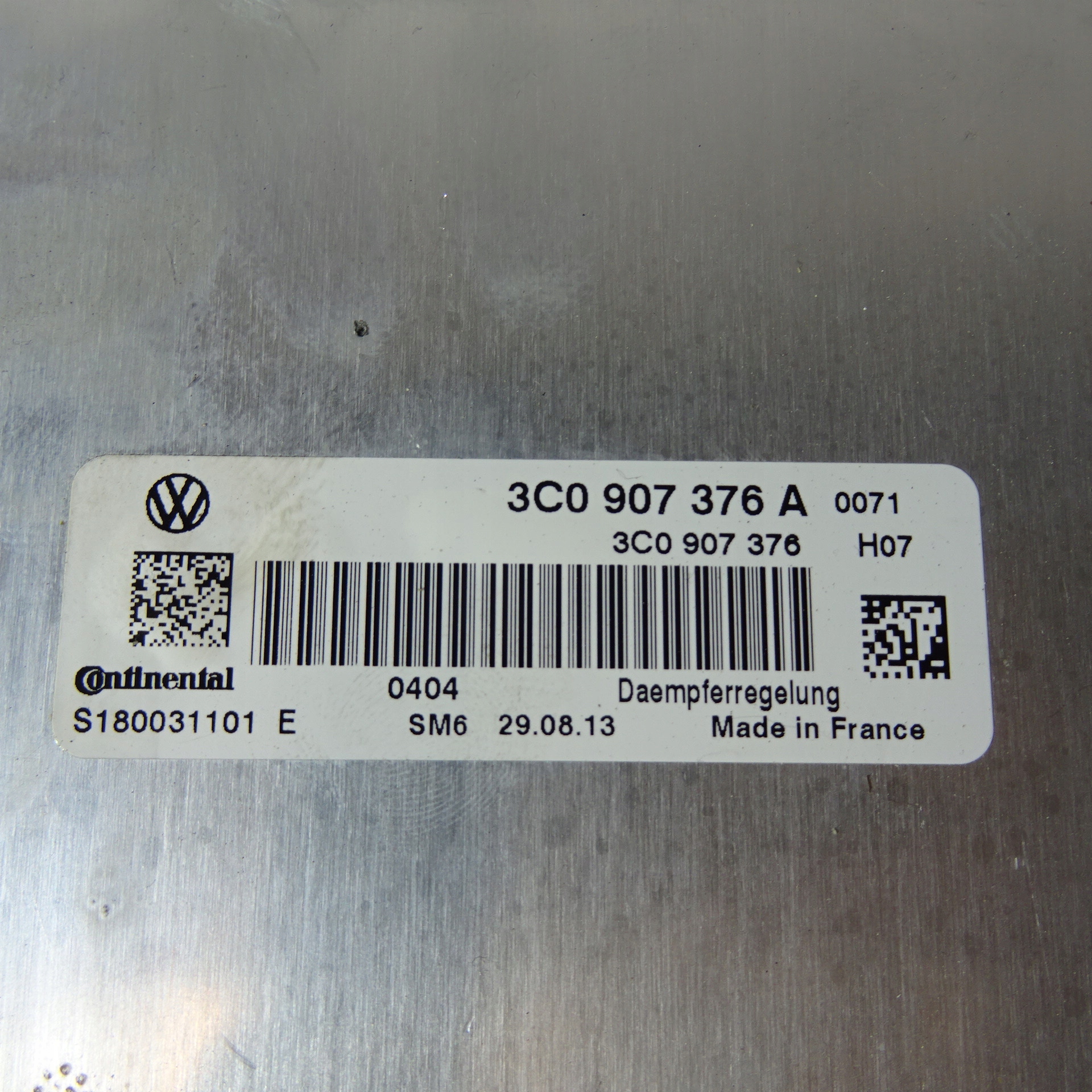 VW PASSAT B7 control unit springing 3C0907376A