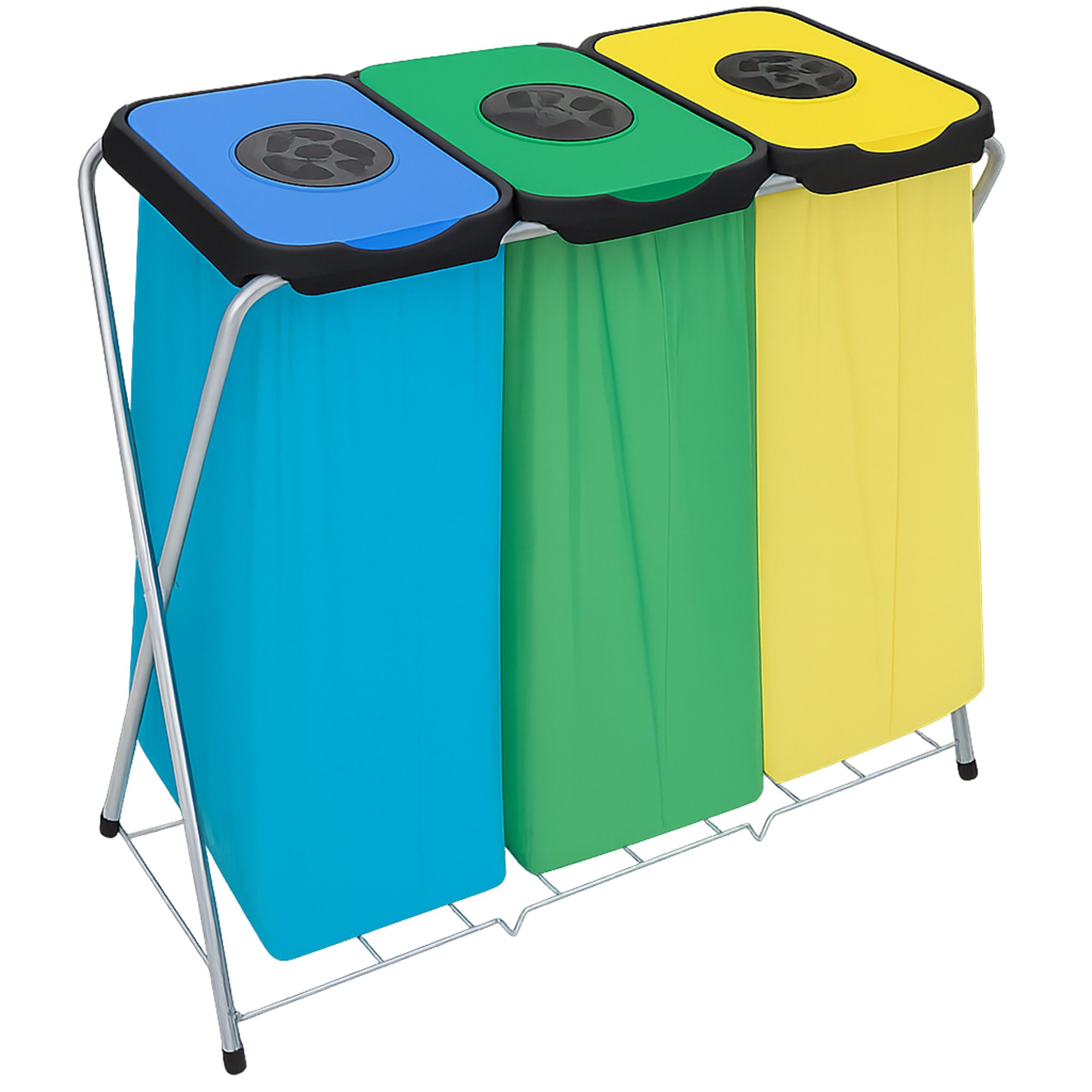 Stojak Na Worki Na Śmieci Butelki Puszki Kaucyjne Segregacja Premium 3x120L