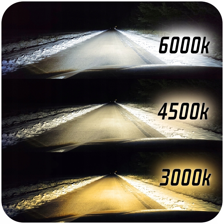 Retro Żarówki Led H1 Trzy Barwy 3000K 4300K 6000K Zastosowanie światła drogowe światła mijania