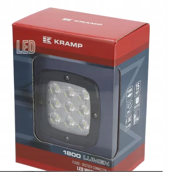 Čtvercová Pracovní Lampa LED9 13,5W 1800lm 12/24V