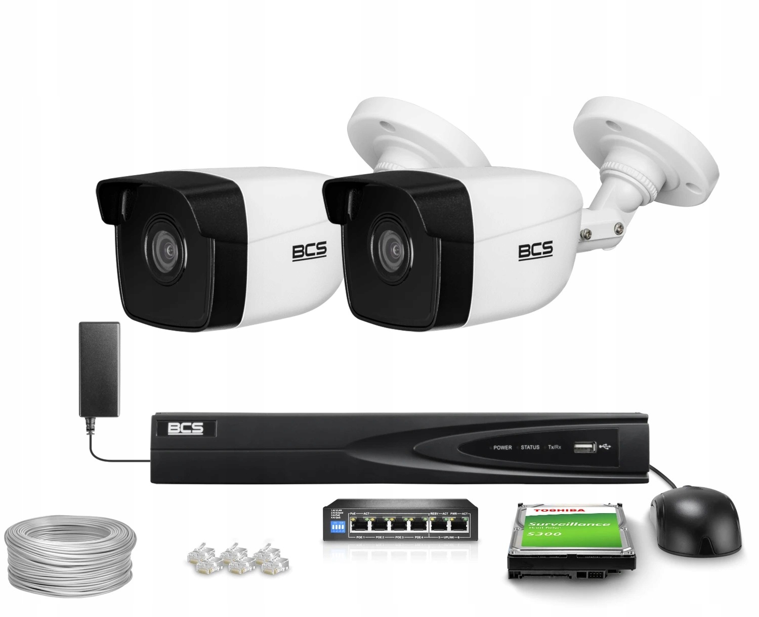 Monitorovací set 2x kamera BCS-V-TIP14FWR3 4MPx Ir 30 m