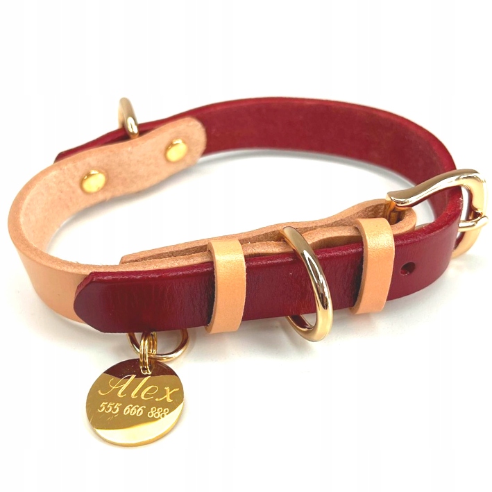 

Obroża dla psa Skóra Z Imieniem Loopy 2,5CM-L bord