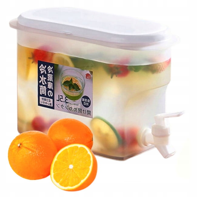 

Pojemnik z kranem na wodę, napoje do lodówki 3,5l