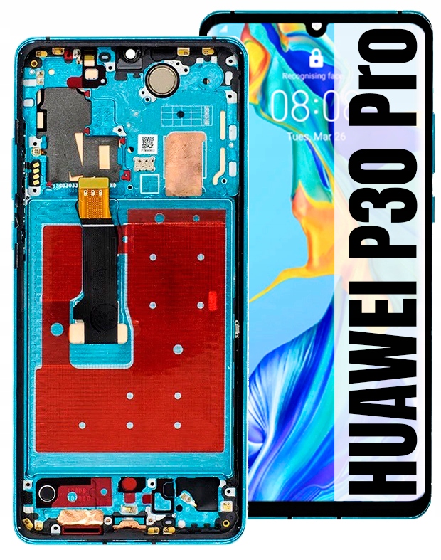 Displej Huawei P30 Pro Oled LCD Displej Rámeček Aurora