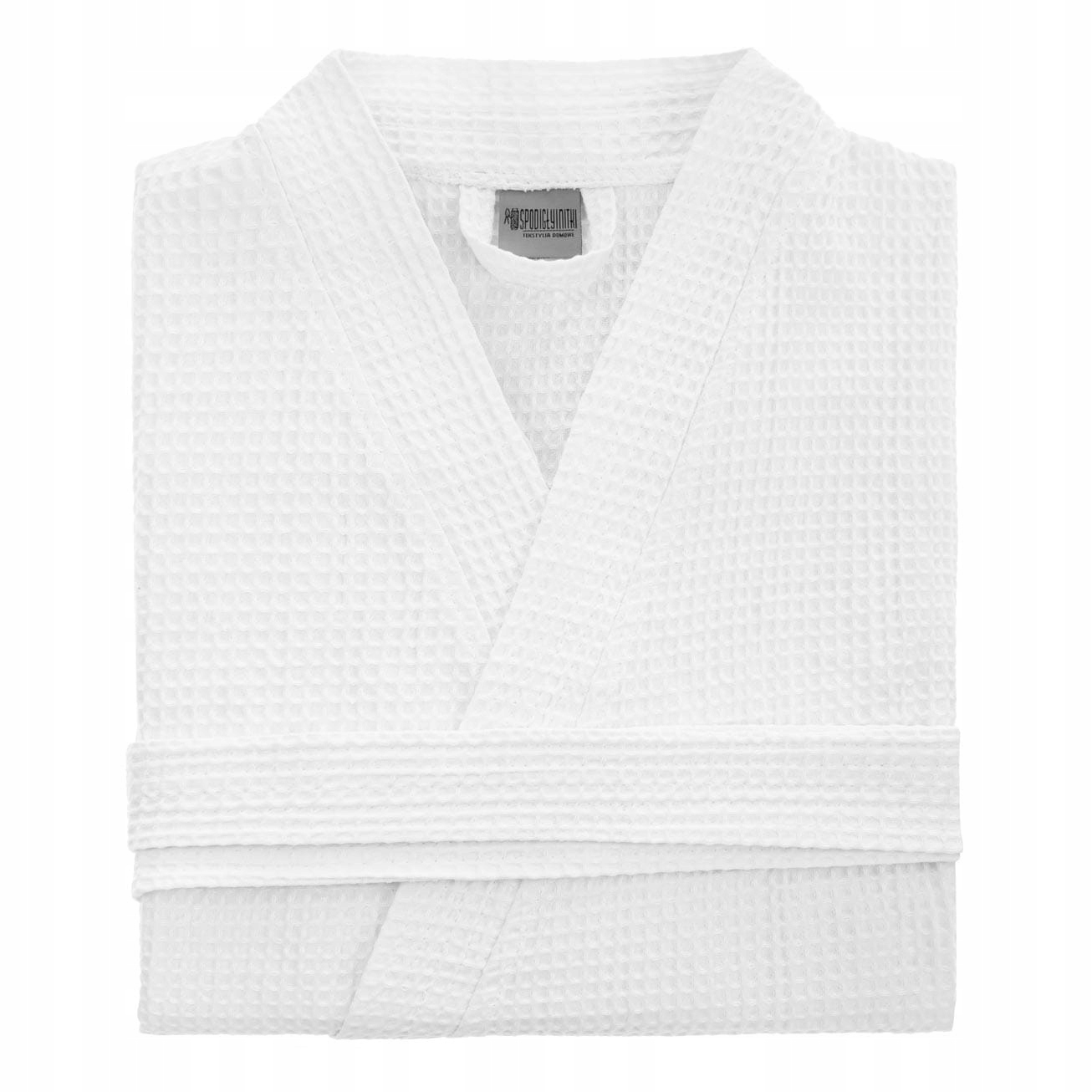 

Biały Szlafrok Hotelowy Kimono Gofer S/m