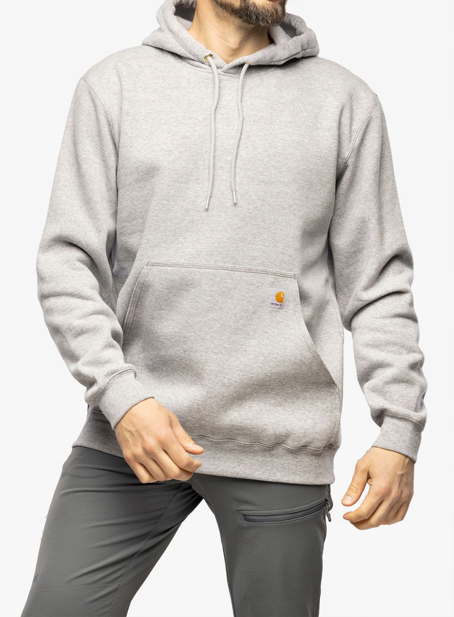 Pánská mikina s kapucí Carhartt Hooded Sweatshirt heather grey M