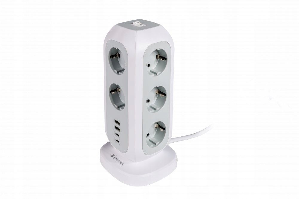 Verbatim Eu Power Tower EUPT-01 Nabíjecí stanice ,11x 230V, 2x Usb-c, 2x…