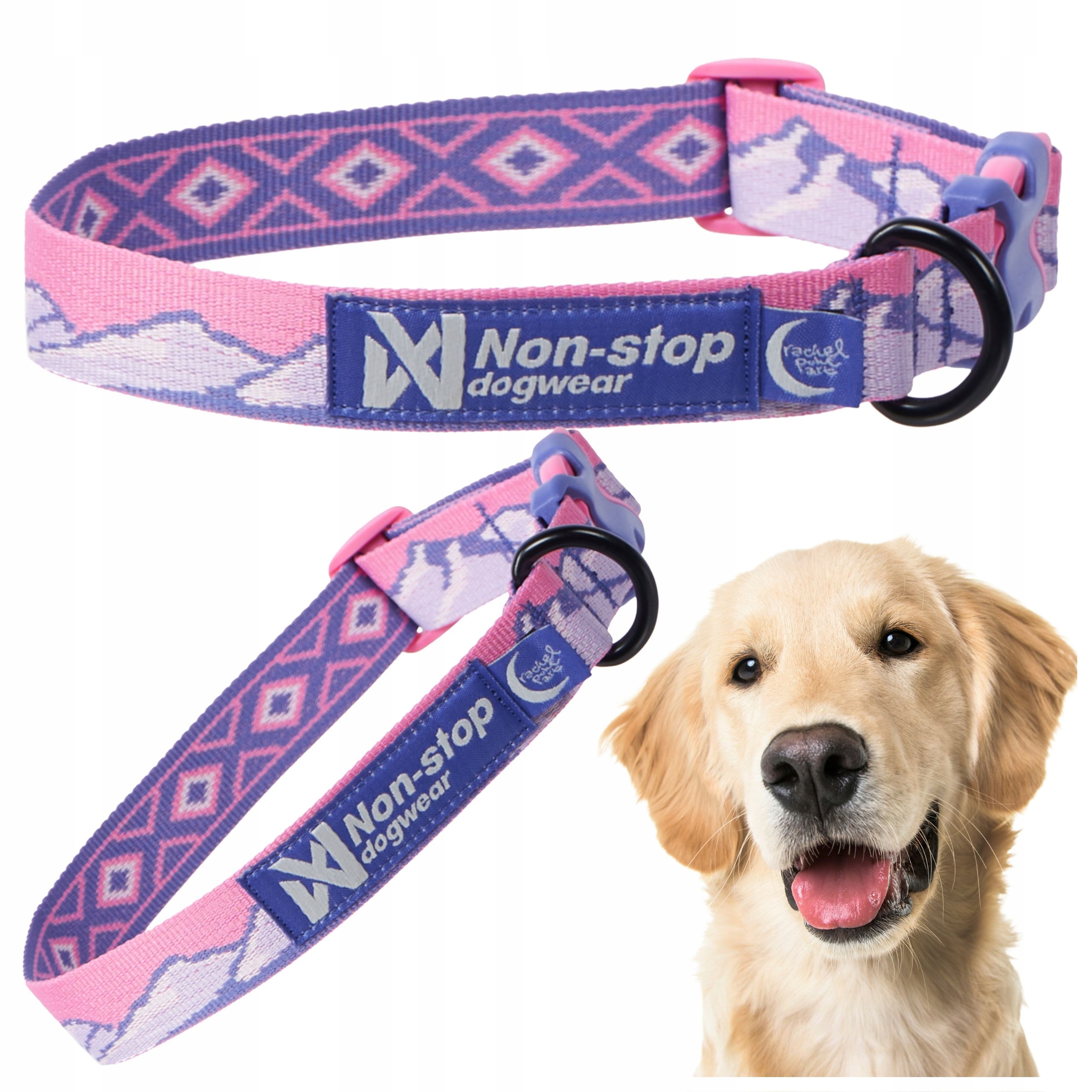 Levně Obojek pro psa Non-stop Dogwear Rachel Pohl barevný L 40-65 cm pohodlný
