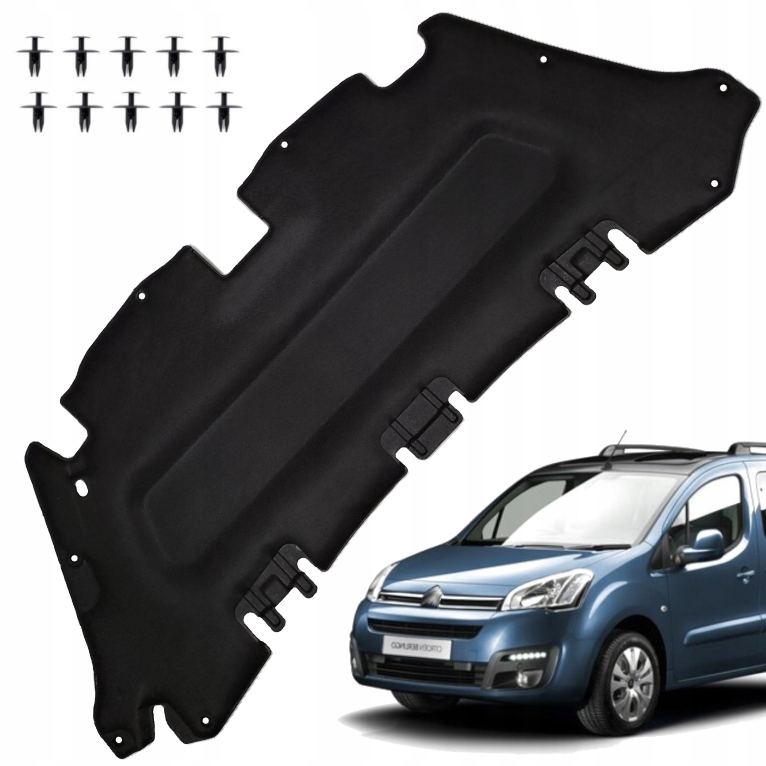 Ztlumení masky Izolace podbití Citroen Berlingo II 08-18 sponky Hq