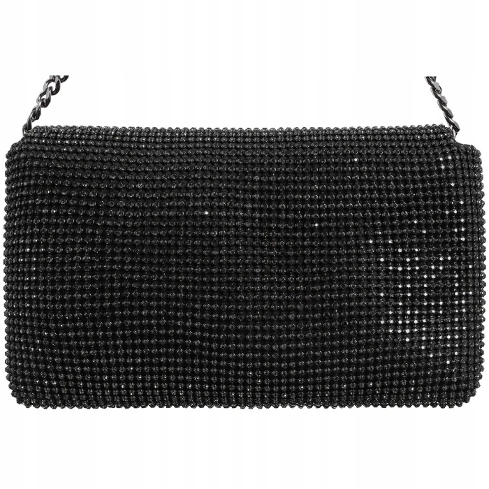 Černá Prošívaná Psaníčko Guess S Kamienkami A Řetízkem Z Gnb