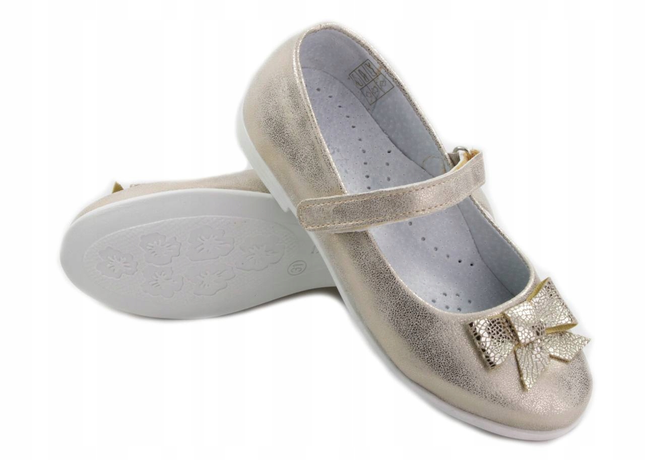 

Półbuty Baleriny 36 Na Rzep Złote Kornecki 6097-24