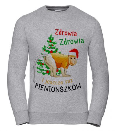 Pánská Mikina a ještě jednou peněz XL Šedá Dárek k Vánocům pro něj F