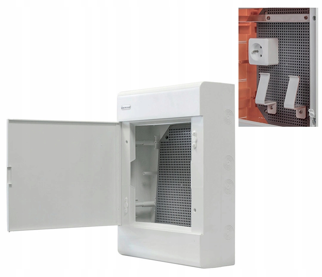 Multimediální nástěnný rozvaděč SRn 24 x Zásuvkové moduly Panel Bílá