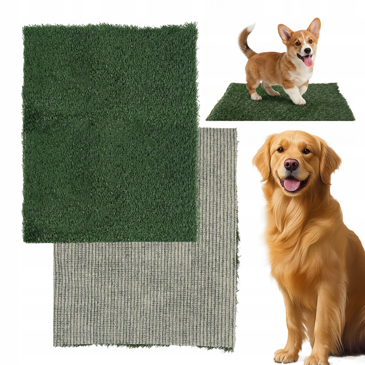 Levně Záchody S Trávou Pro Psa Umělá Tráva 2 Ks Snadné Čištění