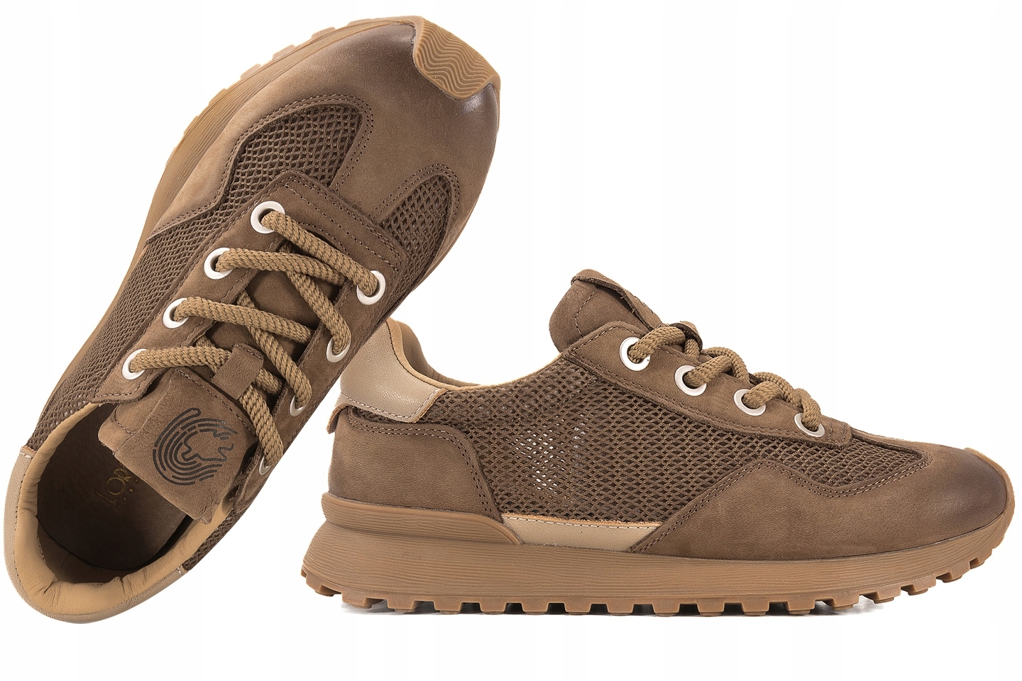 Loretta Vitale W1402 Sportovní Polobotky Kožené Tenisky dark 36 Hnědá