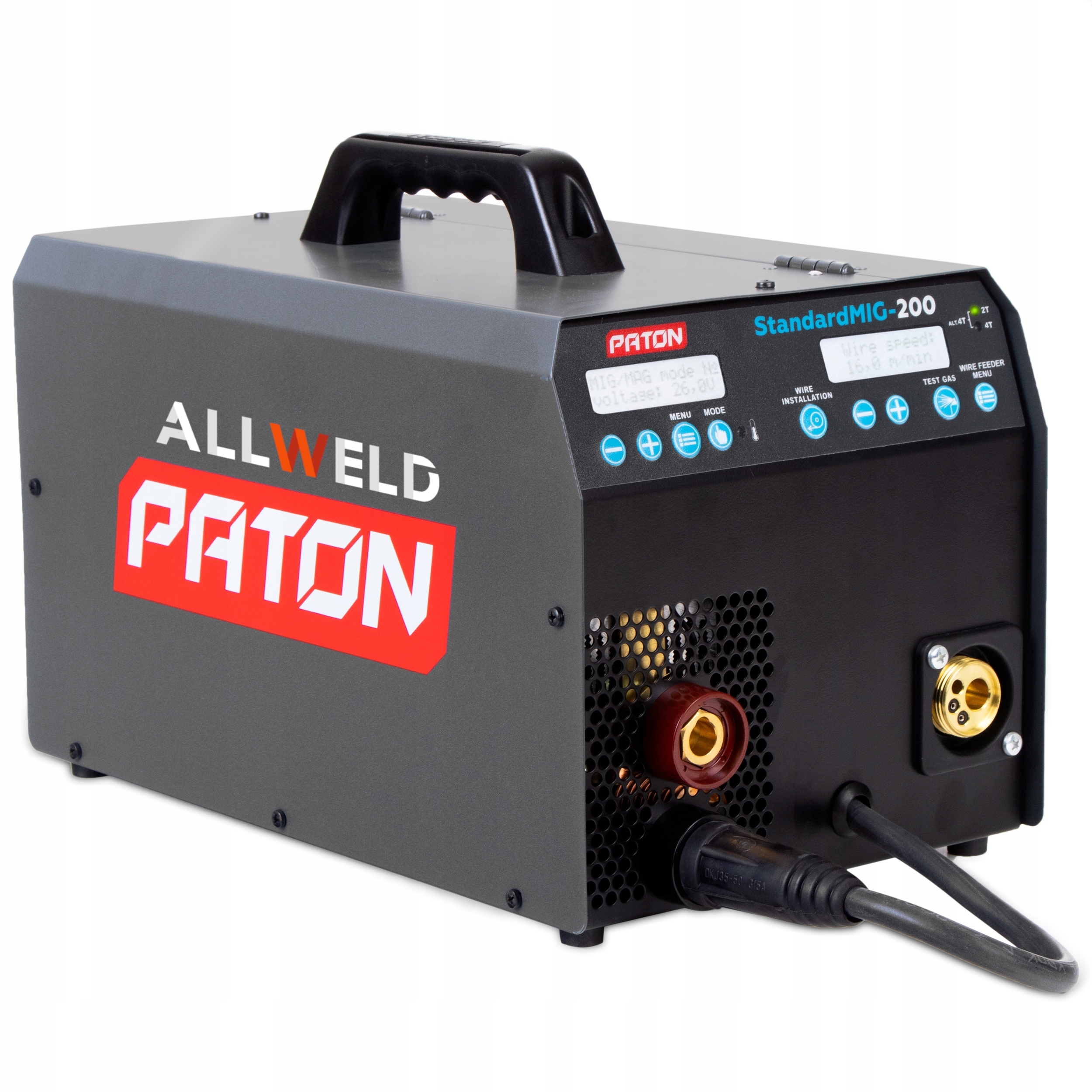 SPAWARKA INWERTEROWA PATON PSI 200 MIG MAG MMA TIG PULS 230V 200A 3W1 IGBT Kod producenta PSI 200 STD Zestaw BP