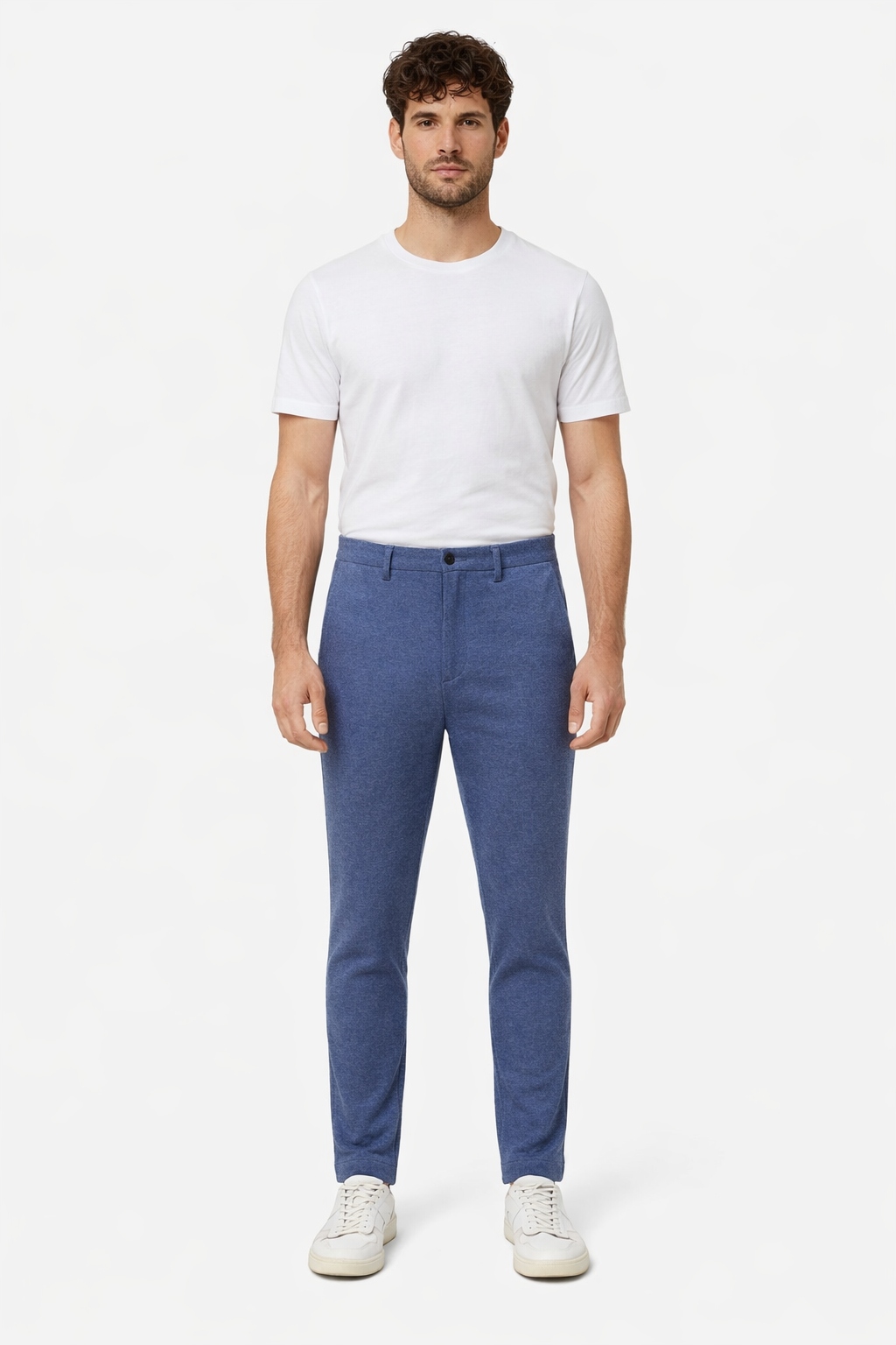 Tommy Hilfiger Modré Jednoduché Bavlněné Kalhoty S Výstřihem 31/32 I4B