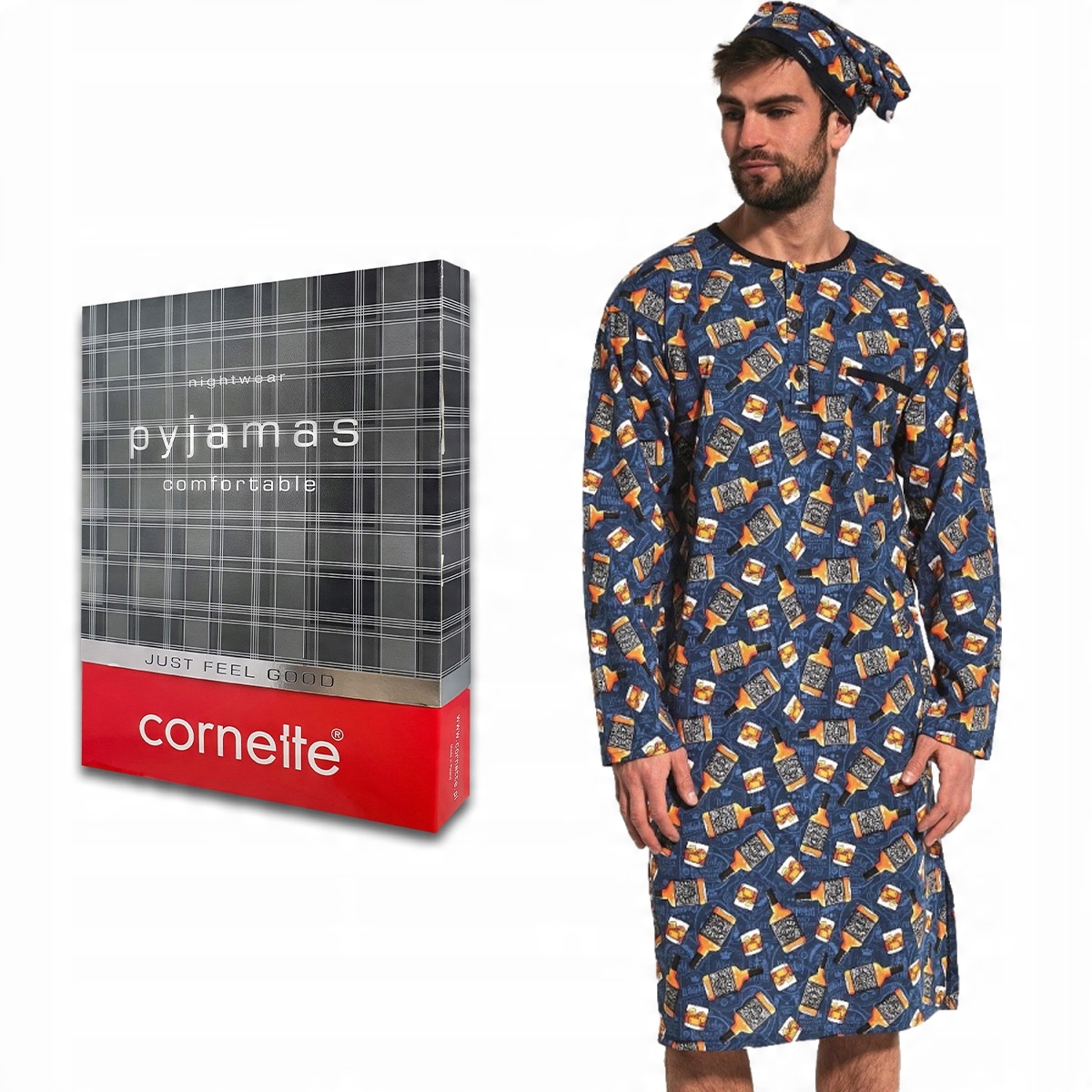 

Koszula Nocna Męska +szlafmyca Cornette r XL