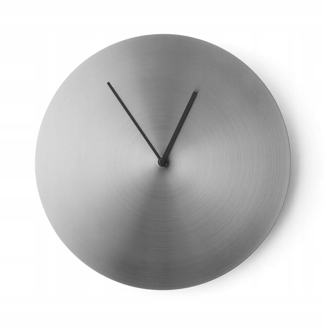 Menu Norm Oceľový nástenný hodinový strojček 30 cm Strieborný kartáčovaný