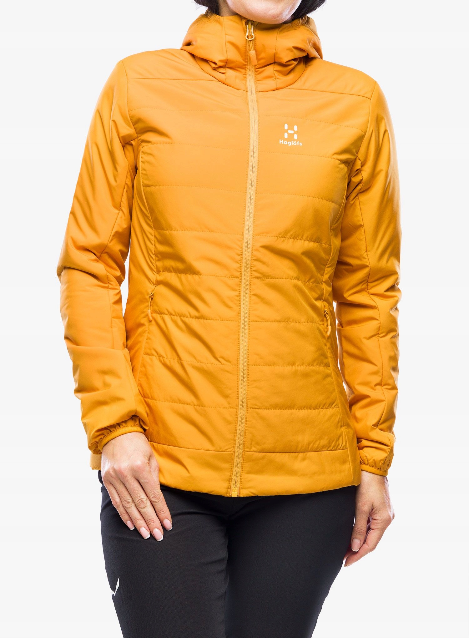 Dámská zateplená bunda Haglofs Mimic Silver Hood desert žlutá Xs