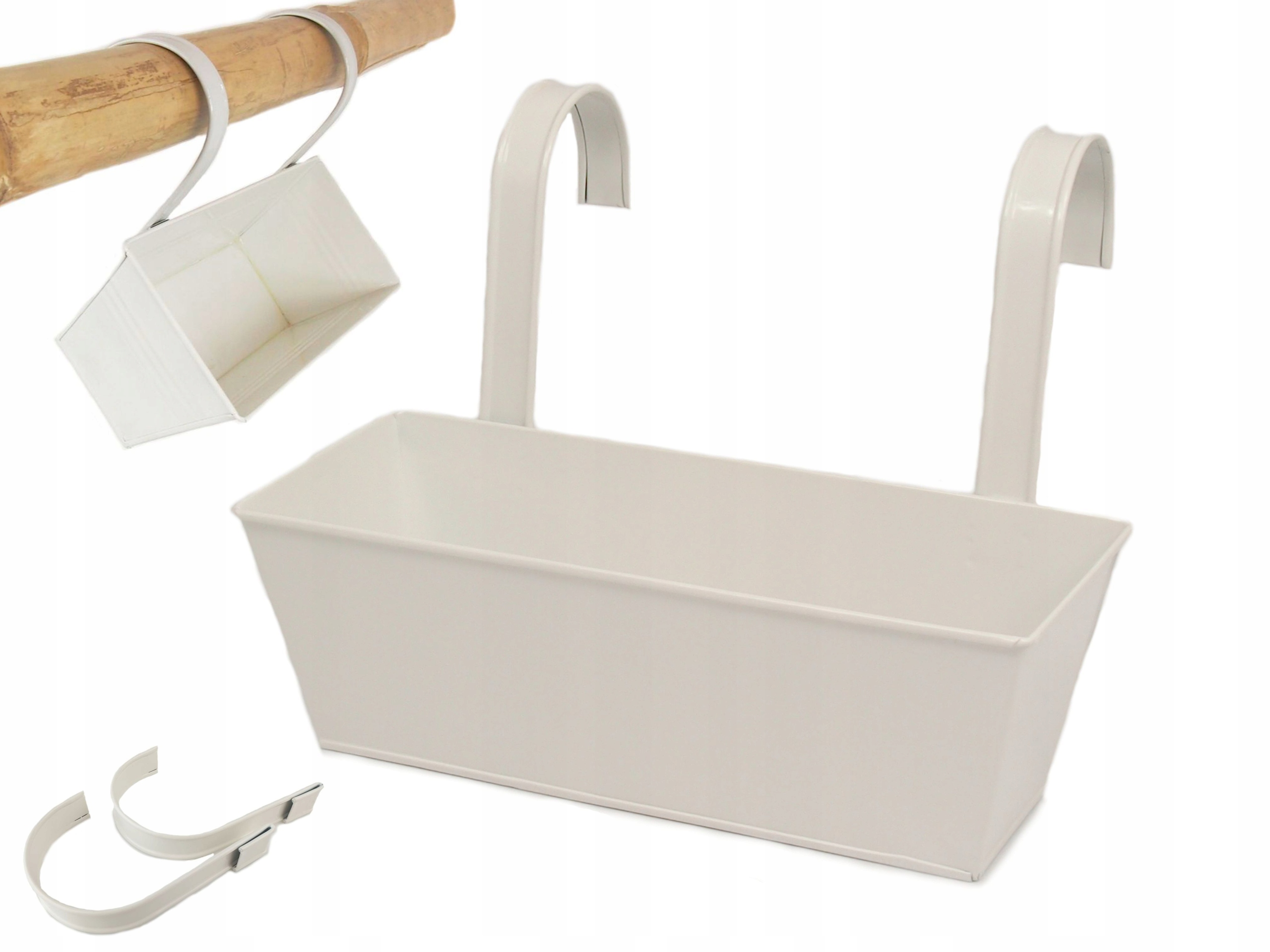 

Doniczka Skrzynka Balkonowa do powieszenia biała