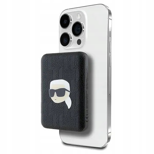 Powerbank Karl Lagerfeld Karl Head Pin MagSafe indukcyjny 5000mAh 16W Karl